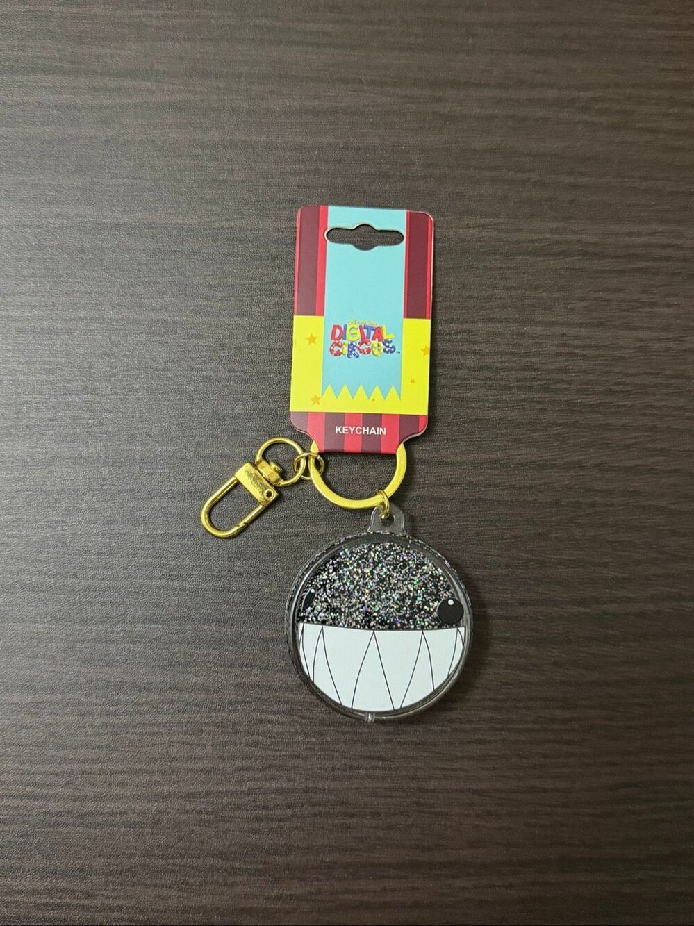 The Amazing Digital Circus Bubble Liquid Glitter Keychain